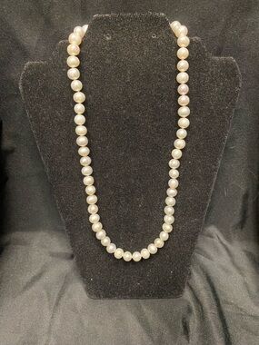 Genuine White Pearl 16 Inch Necklace with Sterling Silver Closure